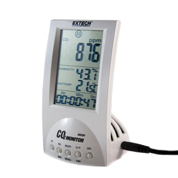 Extech stoni merač CO2 (ugljikov dioksid) gasa, vlažnosti i temperature vazduha CO 220 Extech stoni merač CO2 (ugljikov dioksid) gasa, vlažnosti i temperature vazduha CO 220
