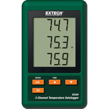Extech trokanalni merač temperature i snimač SD 200 Extech trokanalni merač temperature i snimač SD 200
