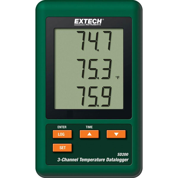 Extech trokanalni merač temperature i snimač SD 200