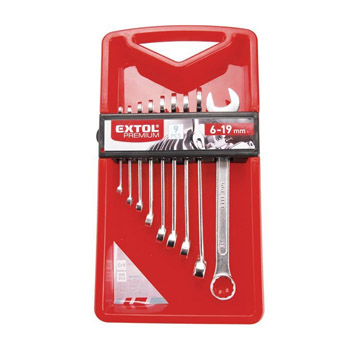Extol Premium set 9 kom okasto vilastih ključeva 6-19mm 6352 Extol Premium set 9 kom okasto vilastih ključeva 6-19mm 6352