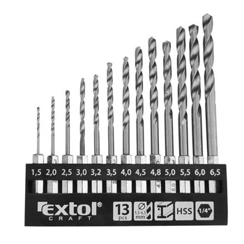 Extol Craft set 13 burgija 1,5-6,5mm 1/4