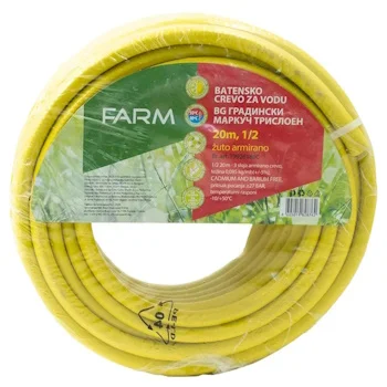 Farm crevo za vodu armirano 20m 1/2˝ max 27b T9926180C Farm crevo za vodu armirano 20m 1/2˝ max 27b T9926180C
