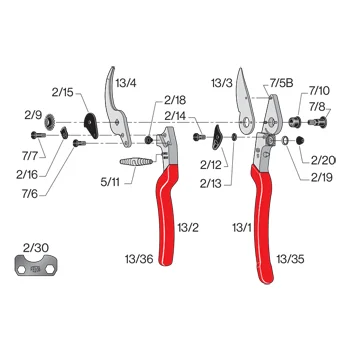 Felco rezervno sečivo za jednoručne makaze za orezivanje 13/4-1