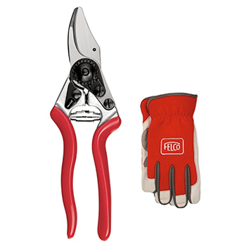 Felco komplet - makaze za orezivanje Felco 6 + zaštitne rukavice Felco 702 (S, M)