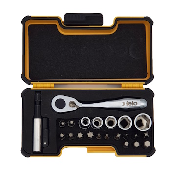 Felo set alata XS-Strongbox XS 23 sa mini čegrtaljkom PH/PZ/HEX/TX/SW 23/1 05772306 Felo set alata XS-Strongbox XS 23 sa mini čegrtaljkom PH/PZ/HEX/TX/SW 23/1 05772306