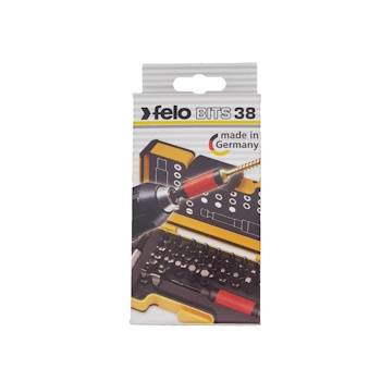 Felo set bitova XS-Strongbox Bits 38 sa držačem bitova STAR SL/PH/PZ/HEX/TX/SQ 38/1 02073806 Felo set bitova XS-Strongbox Bits 38 sa držačem bitova STAR SL/PH/PZ/HEX/TX/SQ 38/1 02073806