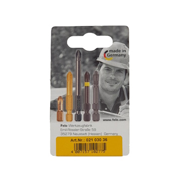 Felo set bitova Industrial Pozidriv PZ3 x 25 2/1 02103036 Felo set bitova Industrial Pozidriv PZ3 x 25 2/1 02103036