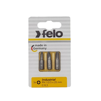 Felo set bitova Industrial Phillips PH1/PH2/PH3 x 25 3/1 02293116 Felo set bitova Industrial Phillips PH1/PH2/PH3 x 25 3/1 02293116