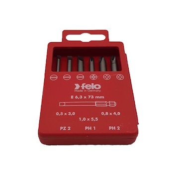 Felo set bitova Industrial Bit-box Profi 73mm SL/PH/PZ 6/1 03092716-2