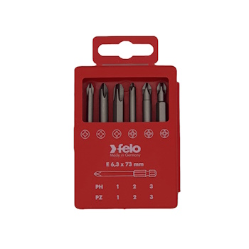 Felo set bitova Industrial Bit-box Profi 73mm PH/PZ 6/1 03291716 Felo set bitova Industrial Bit-box Profi 73mm PH/PZ 6/1 03291716