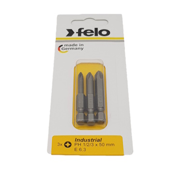 Felo set bitova Industrial Phillips PH1/PH2/PH3 x 50 3/1 03293116 Felo set bitova Industrial Phillips PH1/PH2/PH3 x 50 3/1 03293116