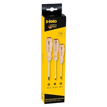Felo set udarnih šrafcigera sa drvenom drškom SL/PH 3/1 33593198-4