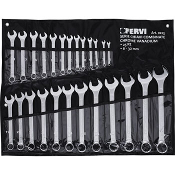 Fervi set okasto-viljuškastih ključeva 25 kom 6-32 mm Fervi set okasto-viljuškastih ključeva 25 kom 6-32 mm