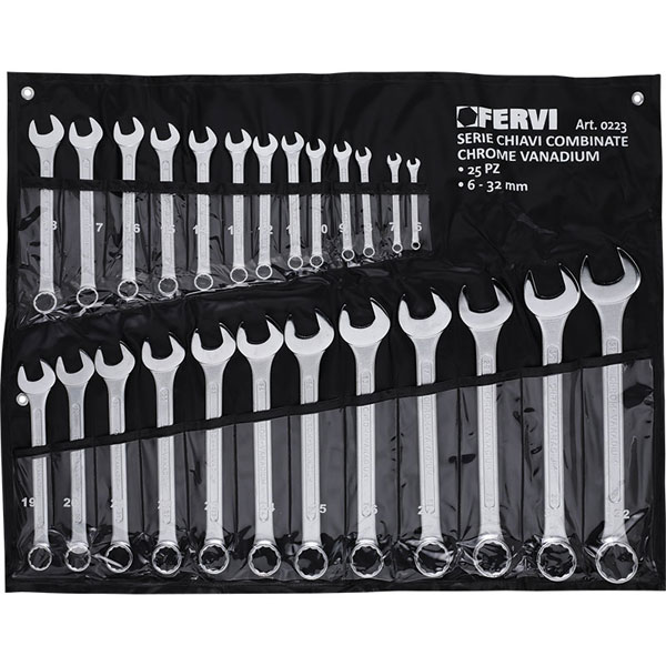 Fervi set okasto-viljuškastih ključeva 25 kom 6-32 mm Fervi set okasto-viljuškastih ključeva 25 kom 6-32 mm