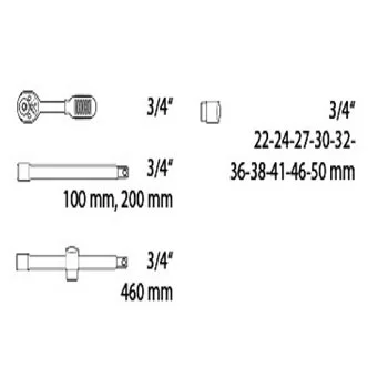 Festa set gedora 14 komada 3/4