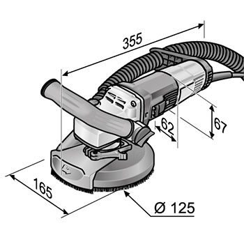 Flex brusilica za beton LDE 16-8 125 R, Kit TH-Jet 504.971-7