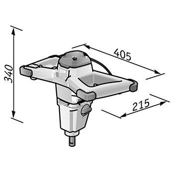 Flex električni mikser MXE 1202 sa mešačem WR2 140 495.921-6