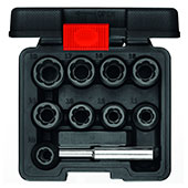 Gedore set za odvijanje oštećenih šrafova 1/2″ 10-19mm, 10del R68003010