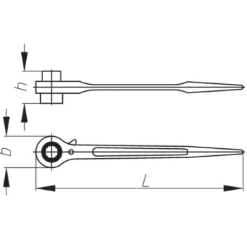 Gedore račna sa fiksnim nasadnim kljucevima 17×19 mm 29 17X19-1