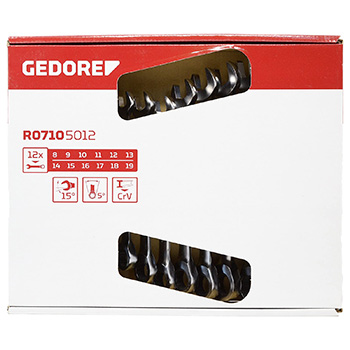 Gedore set vilasto-okastih brzih ključeva 8-19mm 12-delni R07105012 Gedore set vilasto-okastih brzih ključeva 8-19mm 12-delni R07105012