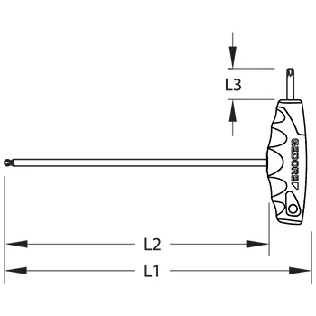 Gedore set inbus ključeva sa T-ručkom 2-10mm 8-delni DT 2142-008-3