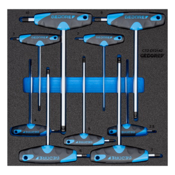 Gedore set inbusa T-ručka 2-10mm 9/1 1500 CT2-DT 2142