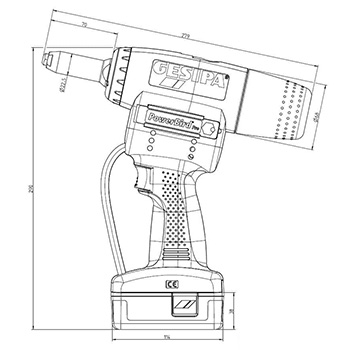 Gesipa akumulatorski pištolj za pop nitne PowerBird Pro 18V sa punjačem i 2 baterije u koferu 1450814-6