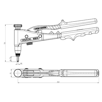 Gesipa klešta za zakivne navrtke GBM 10 za M4 1457087-2