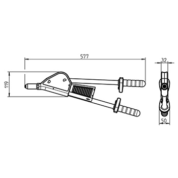 Gesipa dvoručna klešta za BULB-TITE® pop nitne HN 2-BT 1456714-1