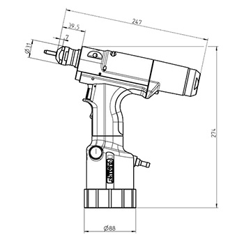 Gesipa pneumatski pištolj za zakivne navrtke FireFox 1 1458197-2