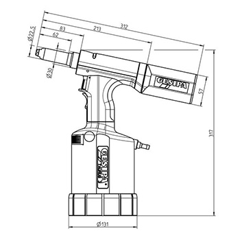 Gesipa pneumatski pištolj za pop nitne Taurus 3 1457871-3