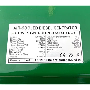 Garden Master dizel agregat trofazni 6,9kW DG8000-3-3