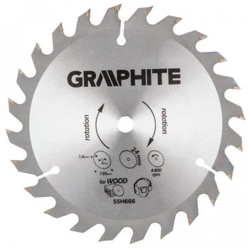 Graphite testera kružna fi 150x10mm 24 zuba 55H666 Graphite testera kružna fi 150x10mm 24 zuba 55H666