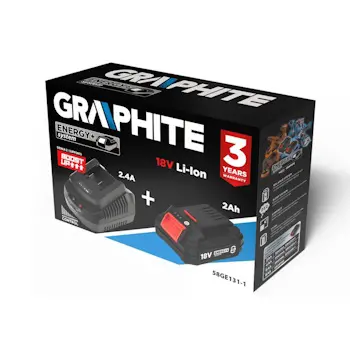 Graphite Energy+ set baterija 2Ah sa punjačem 58GE131-7