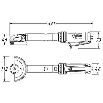 Hazet pneumatska ugaona brusilica HZ-9033P-8-3