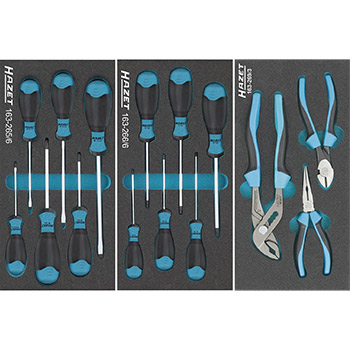 Hazet kolica za alat sa 3 fioke alata + pneumatski pištolj + moment ključ (145 kom) HZ-179-7/145-3