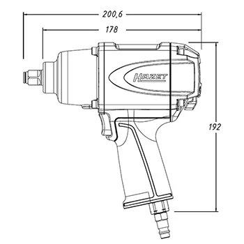 Hazet pneumatski pištolj 1/2