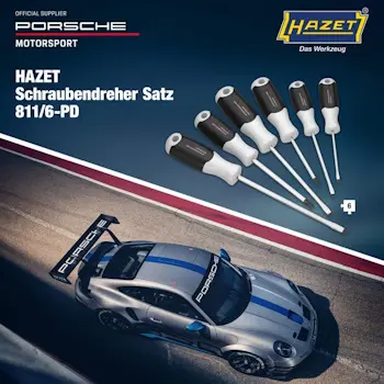 Hazet set šrafcigera PORSCHE MOTOSPORT limited edition 6/1 HZ-811/6-PD-2