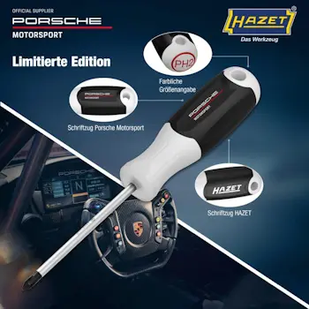 Hazet set šrafcigera PORSCHE MOTOSPORT limited edition 6/1 HZ-811/6-PD-3