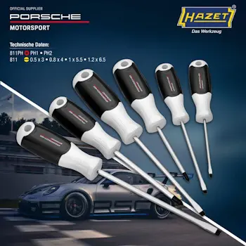 Hazet set šrafcigera PORSCHE MOTOSPORT limited edition 6/1 HZ-811/6-PD-4