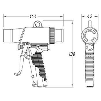 Hazet pneumatski usisivač sa pištoljem HZ-9043N-10-6