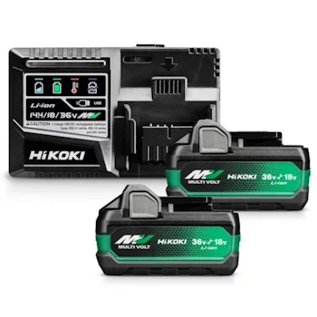 Hikoki set 2 x baterija (36V/2.50Ah) 18V/5.0Ah) i super brzi punjač UC18YSL3-WHZ