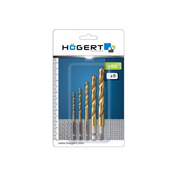 Hogert 5-delni set HEX burgija za metal 4-10mm 1/4” HT6D180 Hogert 5-delni set HEX burgija za metal 4-10mm 1/4” HT6D180