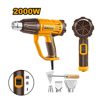 Ingco električni fen za vreli vazduh 2000W HG200047 Ingco električni fen za vreli vazduh 2000W HG200047