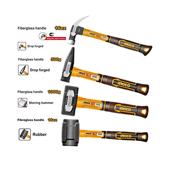 Ingco set čekića 4/1 NETO N HCH9004