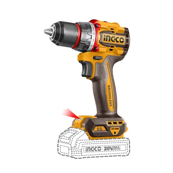Ingco aku bušilica 55Nm 1x2Ah CDLI205582E-1