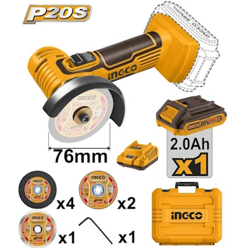 Ingco aku mini brusilica 76mm CAGLI76012 Ingco aku mini brusilica 76mm CAGLI76012