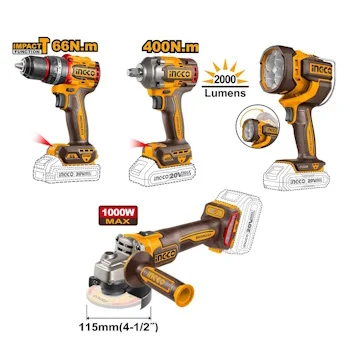 Ingco akumulatorski set alata 20V 9/1 COSLI250381E-1