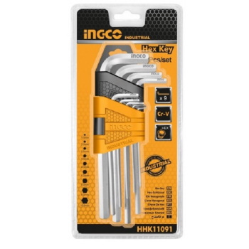 Ingco imbus ključevi u setu Industrial 1.5-10mm HHK11091 Ingco imbus ključevi u setu Industrial 1.5-10mm HHK11091