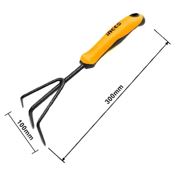 Ingco mini baštenske grabulje sa tri kraka 300mm HGR1008 Ingco mini baštenske grabulje sa tri kraka 300mm HGR1008